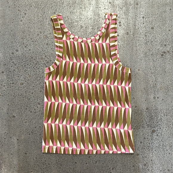 Splendid x Mary Lawless Lee Printed Scoop Back Rib Tank Size M - Picture 1 of 14